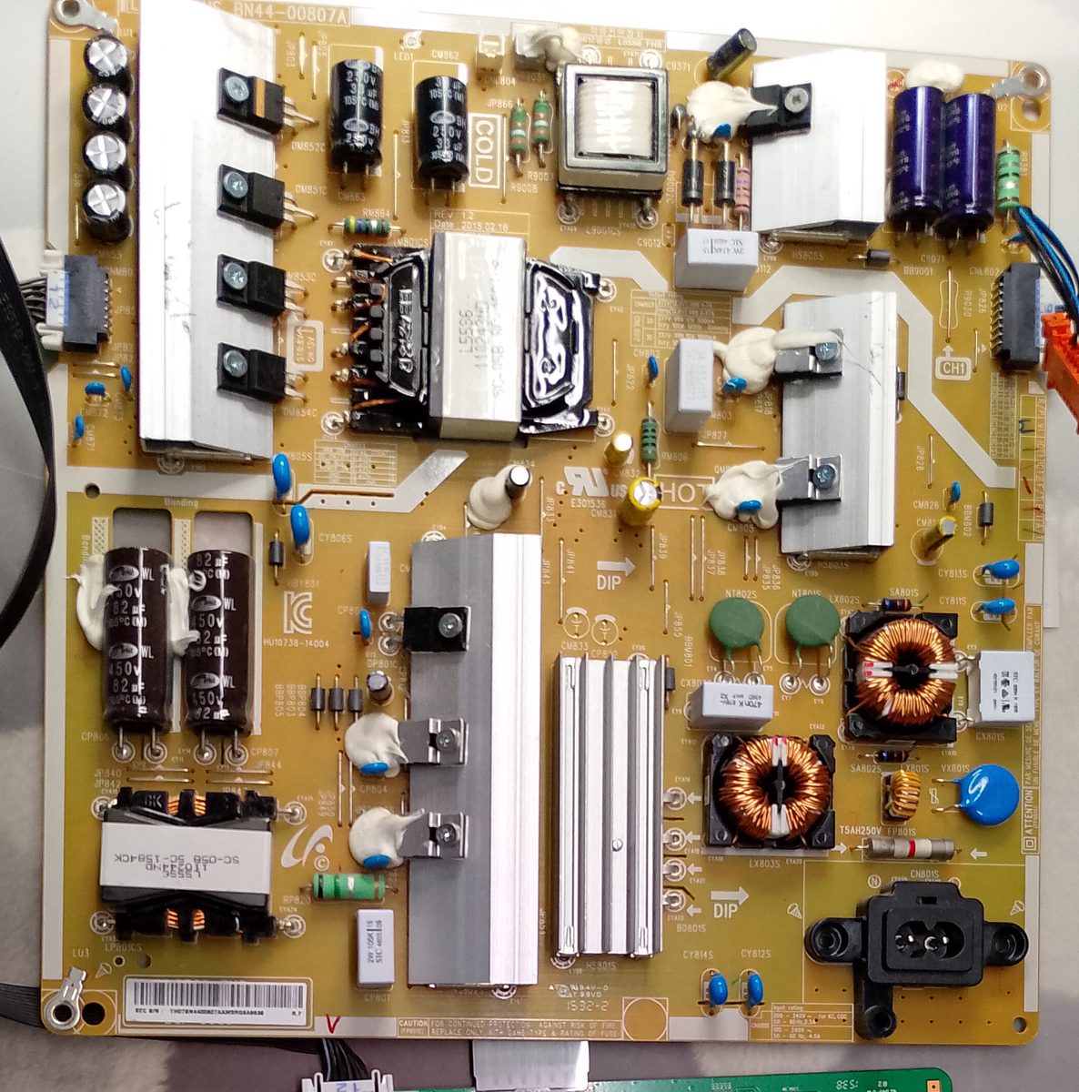 Voedingsbord BN44-00807A uit Samsung UE50JU6400 televisie