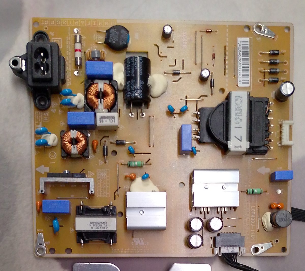 Power supply board EAY64529502 from LG 43UK6470 television